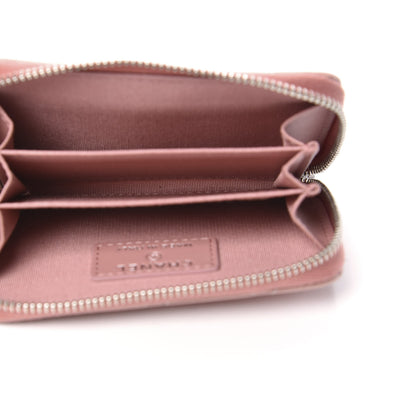 Chanel Ombre Patent Calfskin Quilted Small Zip Around Coin Purse Pink White 5 of 9