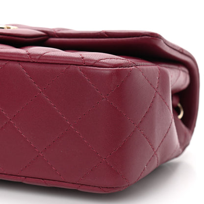 Chanel Lambskin Quilted Mini Rectangular Flap Burgundy 10 of 11