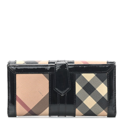 Burberry Supernova Check Constance Continental Wallet Black 1 of 9