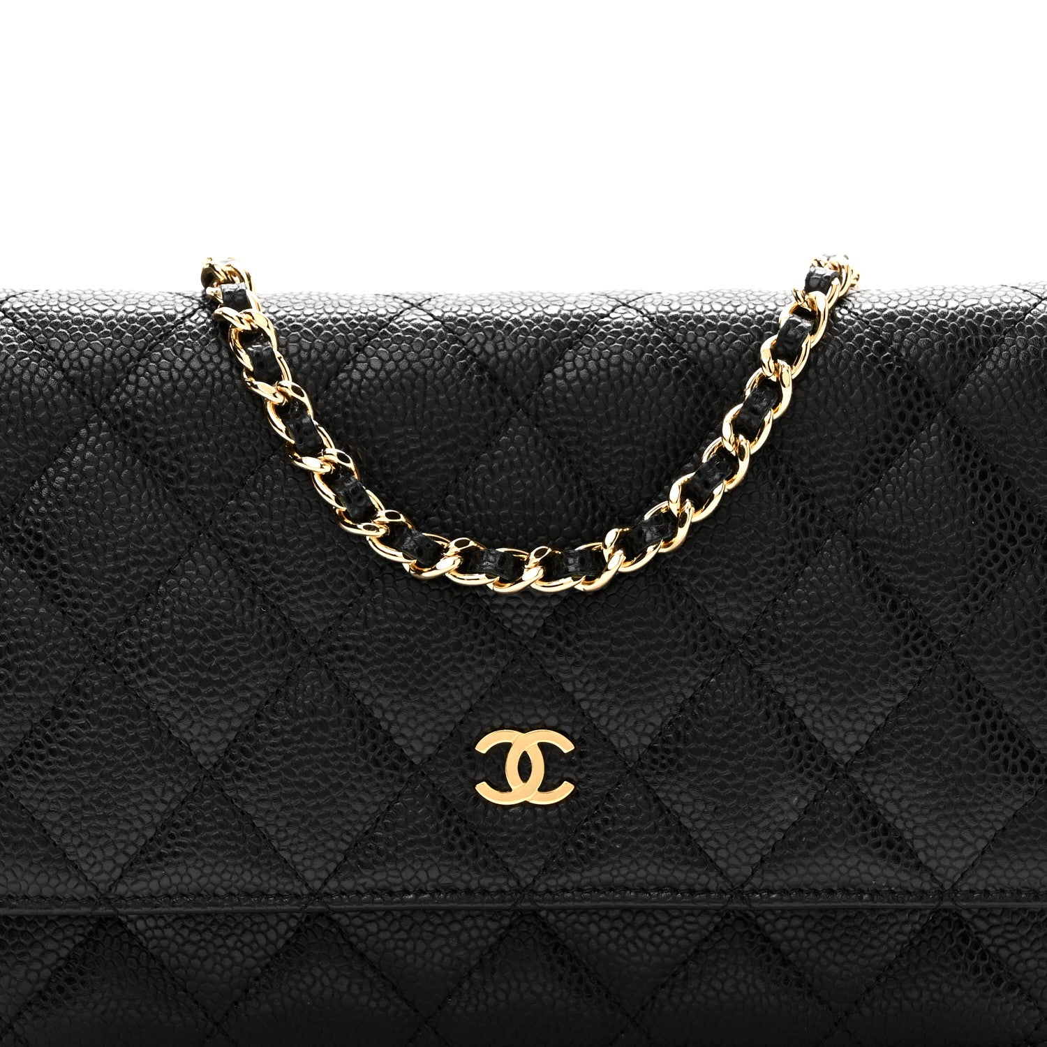 Chanel Caviar Quilted Wallet on Chain WOC Black 9 of 12