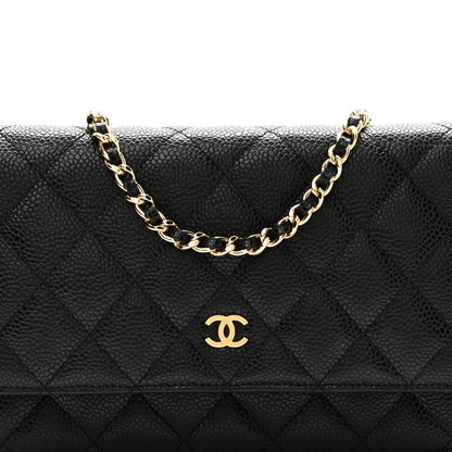 Chanel Caviar Quilted Wallet on Chain WOC Black 9 of 12