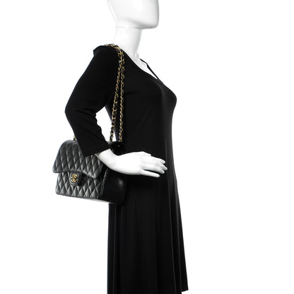 Chanel Caviar Quilted Jumbo Double Flap Black 2 of 10