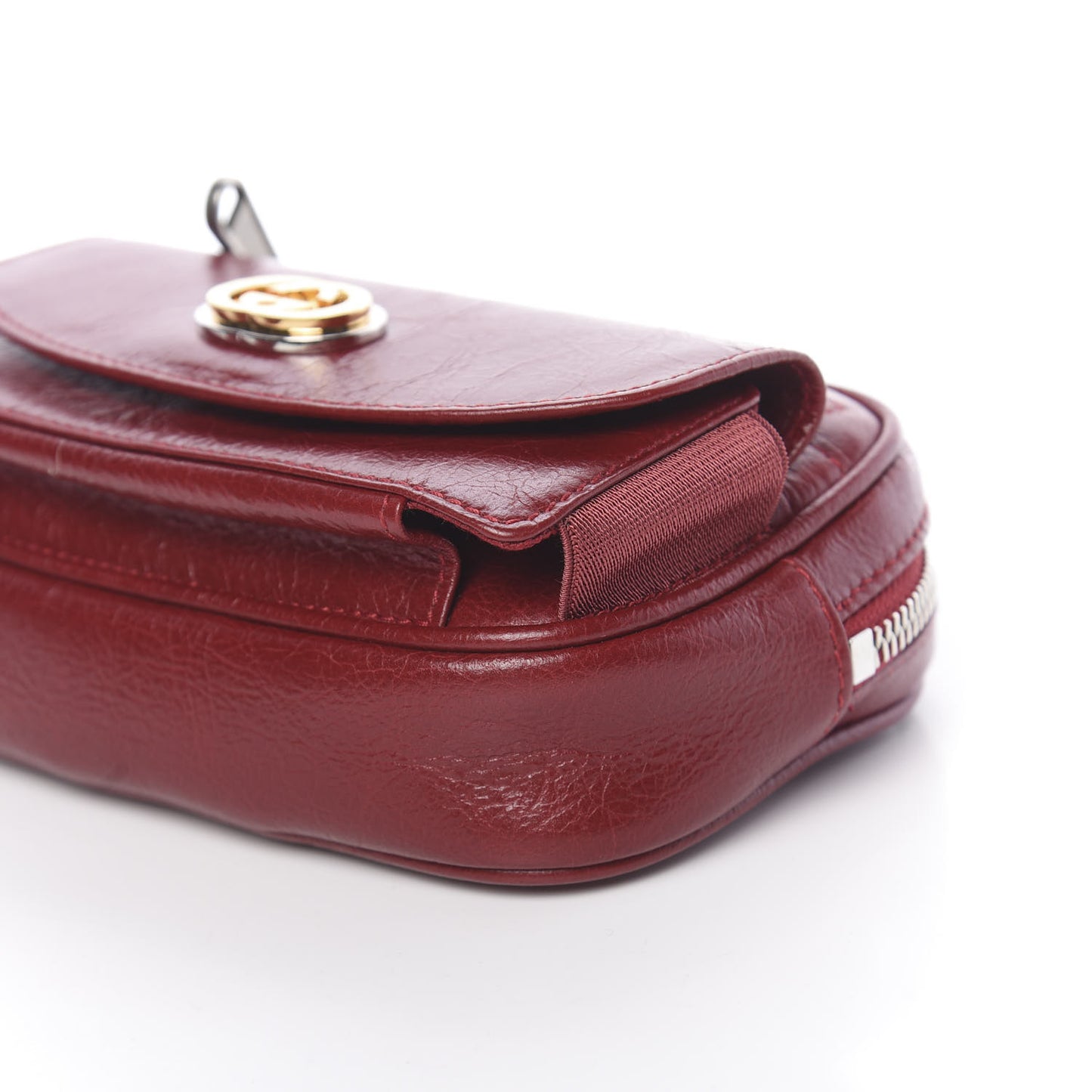 Fluffy Calfskin Mini Morpheus Belt Bag Red