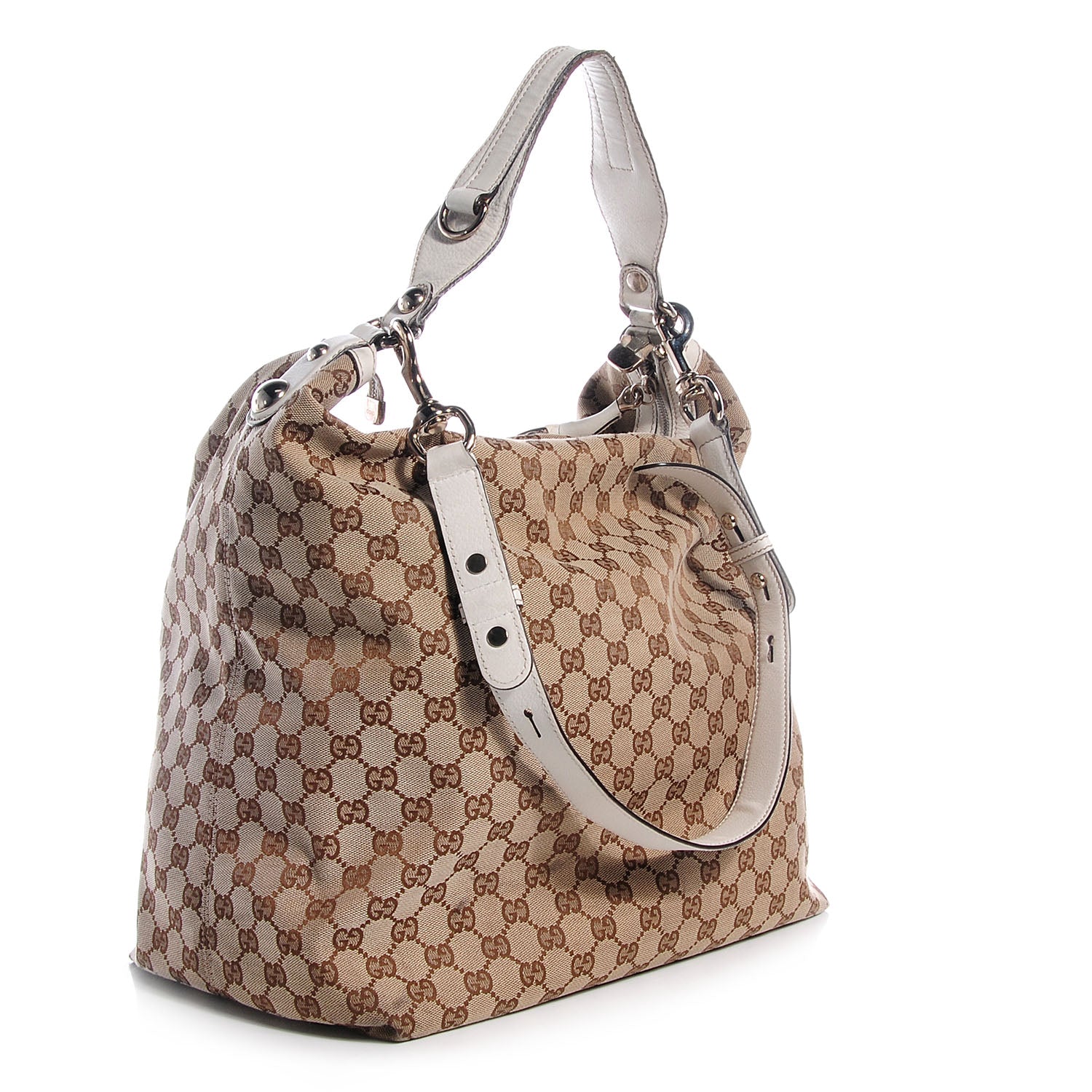 Gucci Monogram Icon Bit Large Hobo Off White 3 of 7