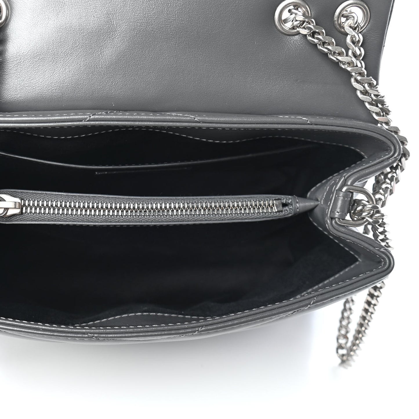 Calfskin Y Quilted Monogram Small Loulou Chain Satchel Earth