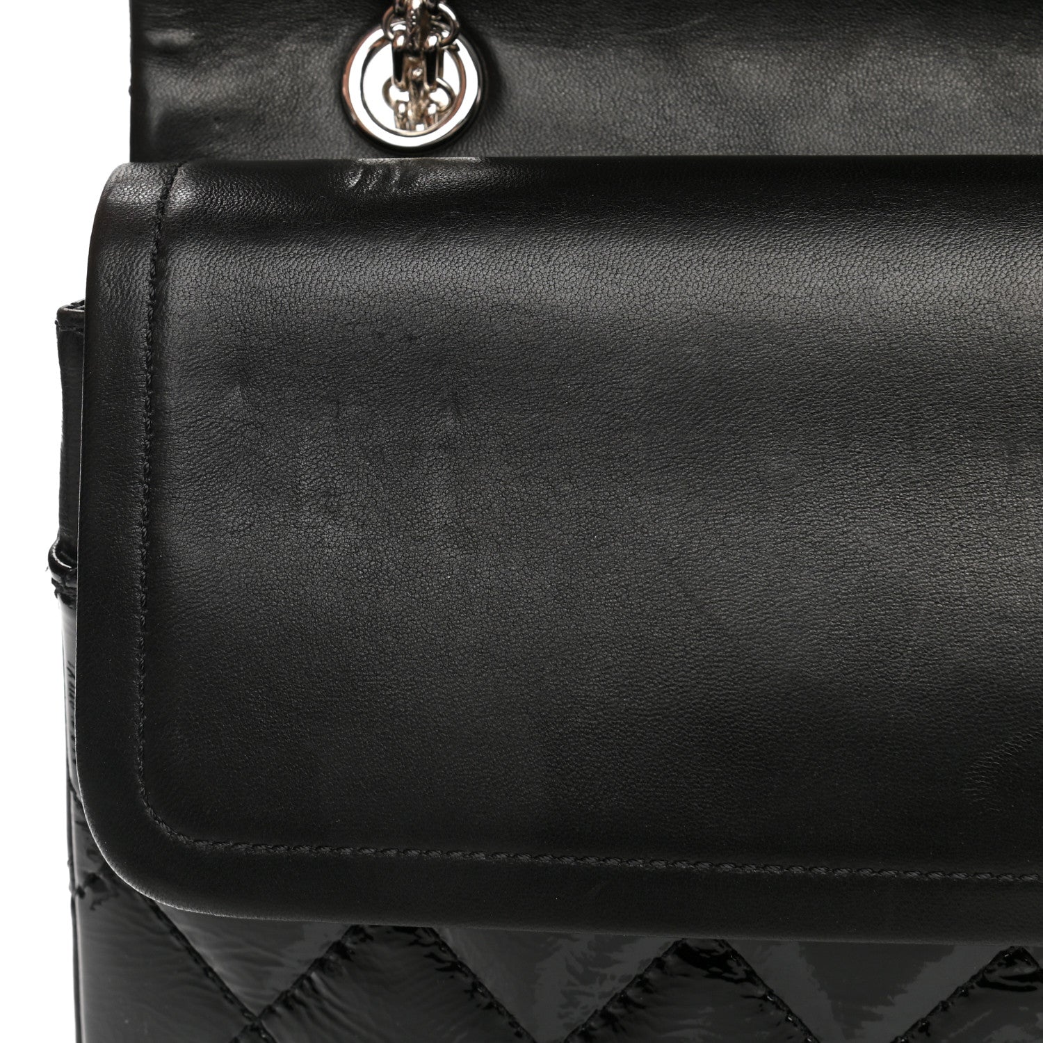 Chanel Distressed Patent Quilted 2.55 Reissue 227 Flap Black 12 of 13