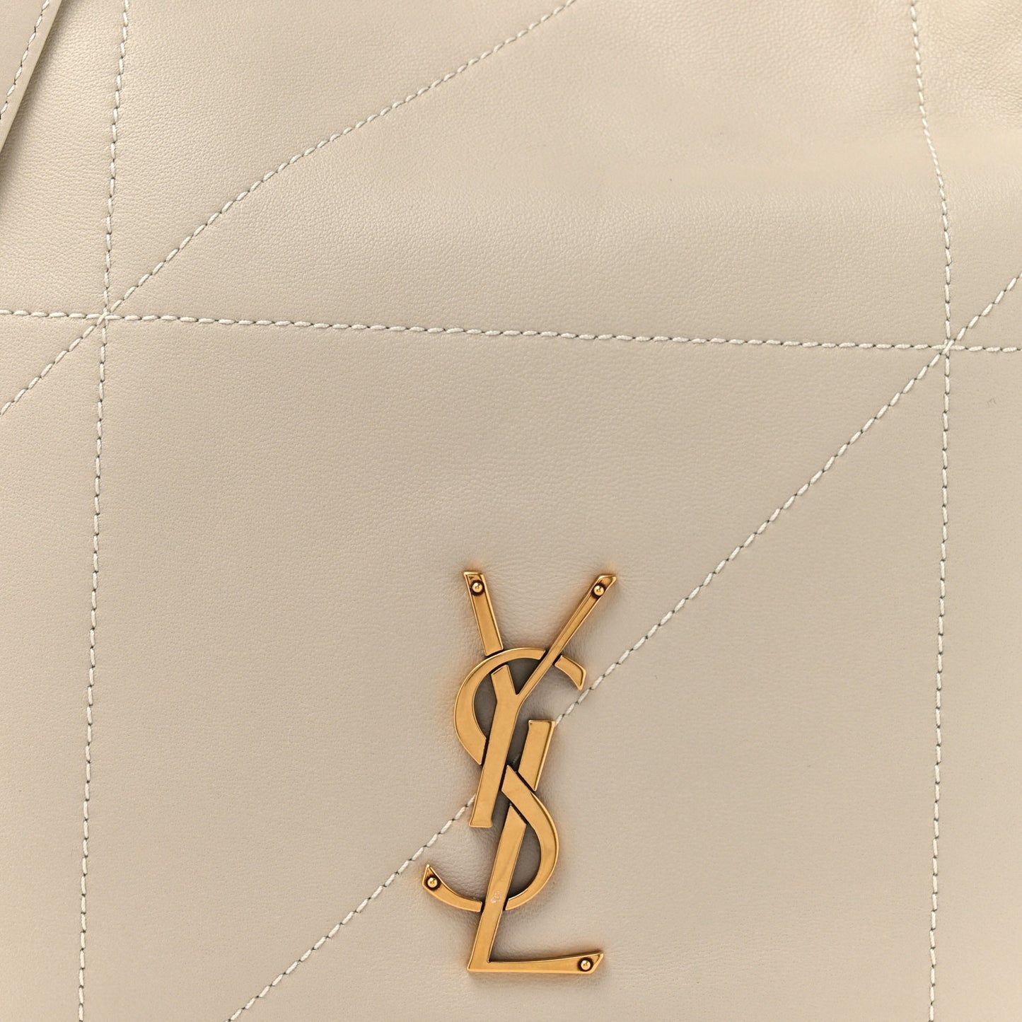 Lambskin Matelasse Monogram Medium Jamie 4.3 Pochon Crema Soft