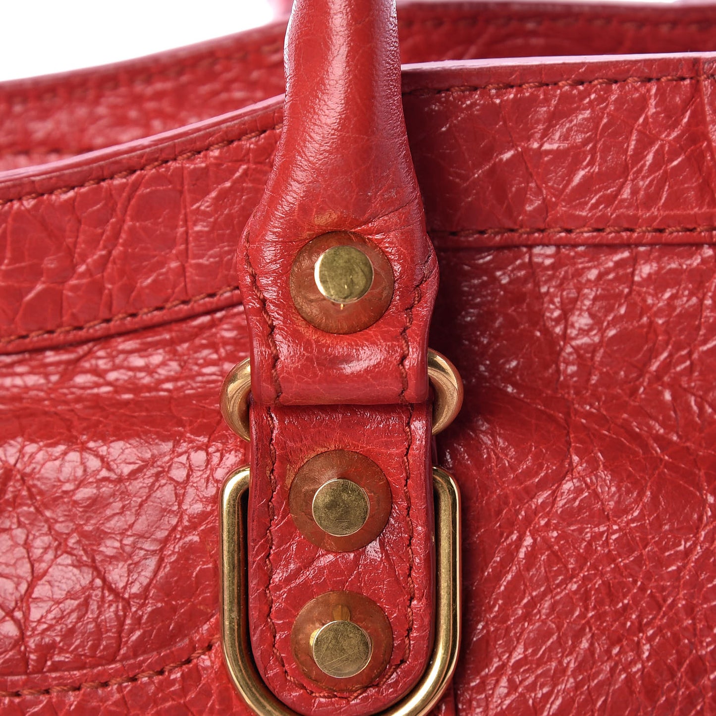 Agneau Gold Metallic Edge Hardware S City Rouge Rubis