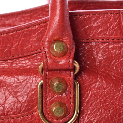 Balenciaga Agneau Gold Metallic Edge Hardware S City Rouge Rubis 16 of 18