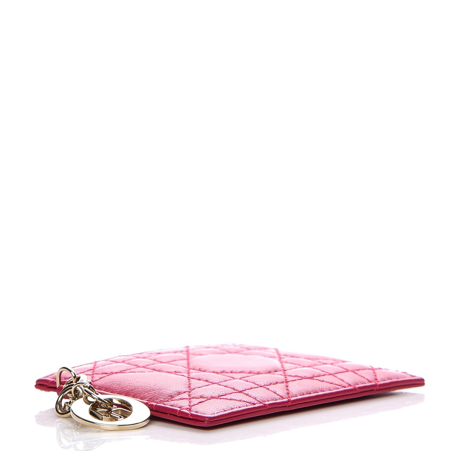 Christian Dior Lambskin Cannage Lady Dior Card Holder Pink 4 of 8