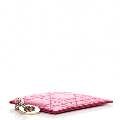 Christian Dior Lambskin Cannage Lady Dior Card Holder Pink 4 of 8