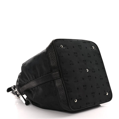 MCM Nylon Monogram Bucket Black 4 of 10
