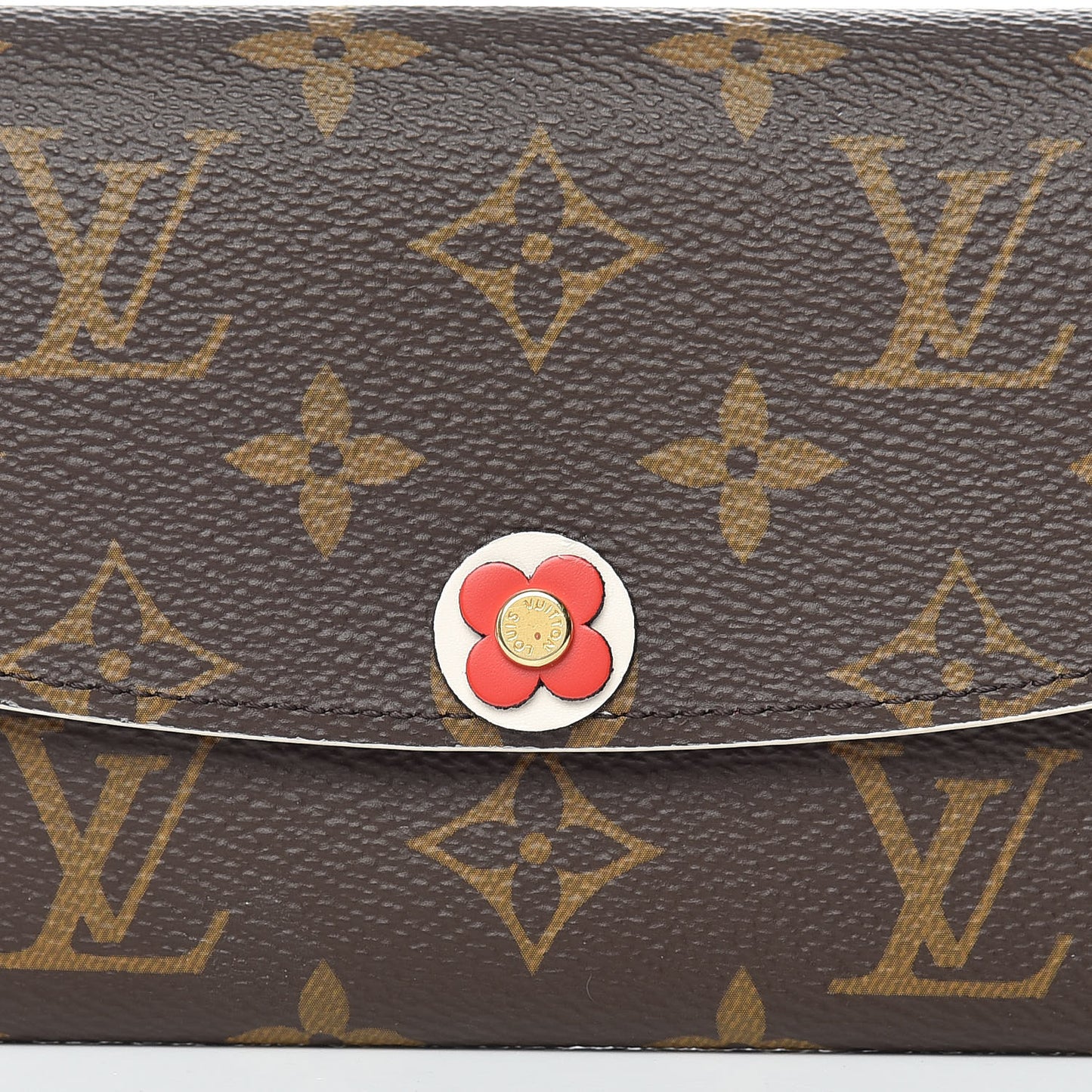 Monogram Bloom Flower Emilie Wallet Coquelicot