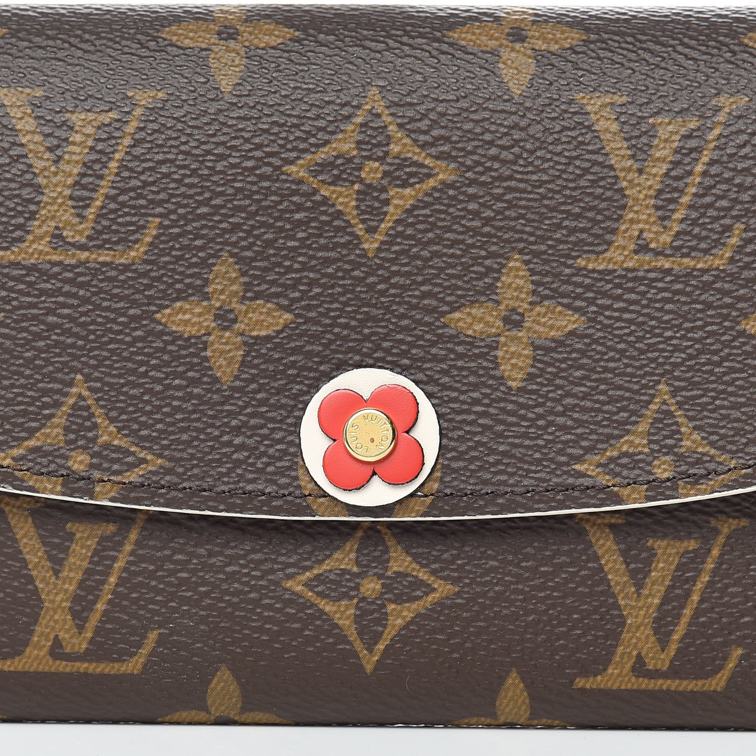 Louis Vuitton Monogram Bloom Flower Emilie Wallet Coquelicot 7 of 7