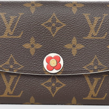 Louis Vuitton Monogram Bloom Flower Emilie Wallet Coquelicot 7 of 7