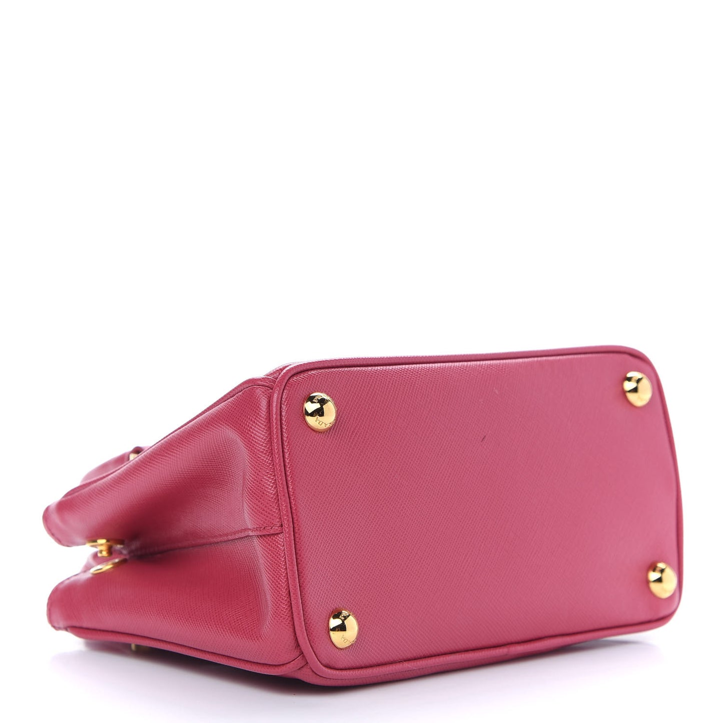 Saffiano Lux Micro Galleria Double Zip Tote Peonia
