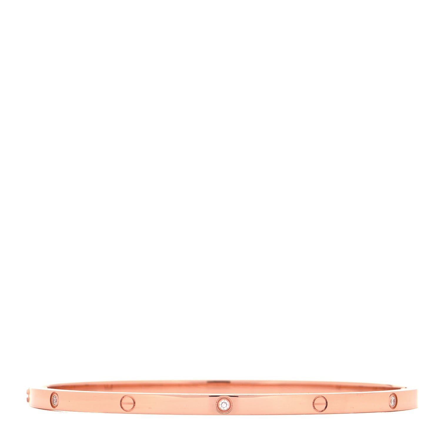 Cartier 18K Pink Gold 6 Diamond Small LOVE Bracelet 20 3 of 6