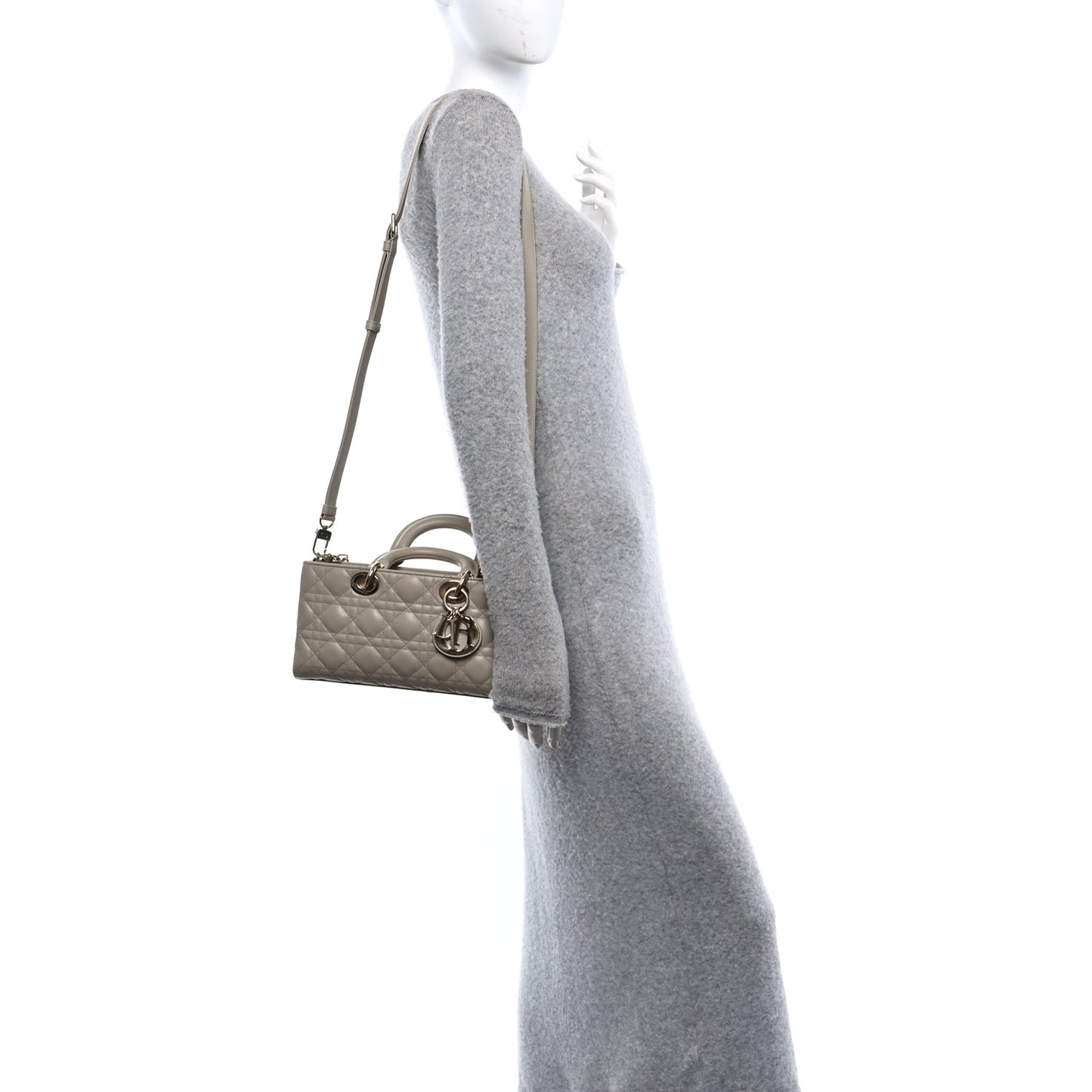 Lambskin Cannage Medium Lady D-Joy Sable