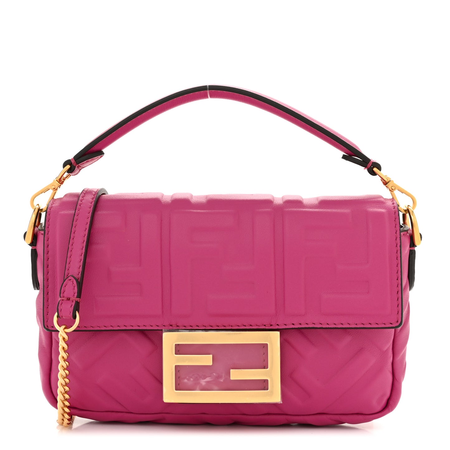 Nappa FF 1974 Embossed Mini Baguette Ciclamino Pilar
