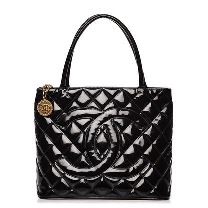 Chanel Patent Quilted Medallion Tote Black 1 of 29