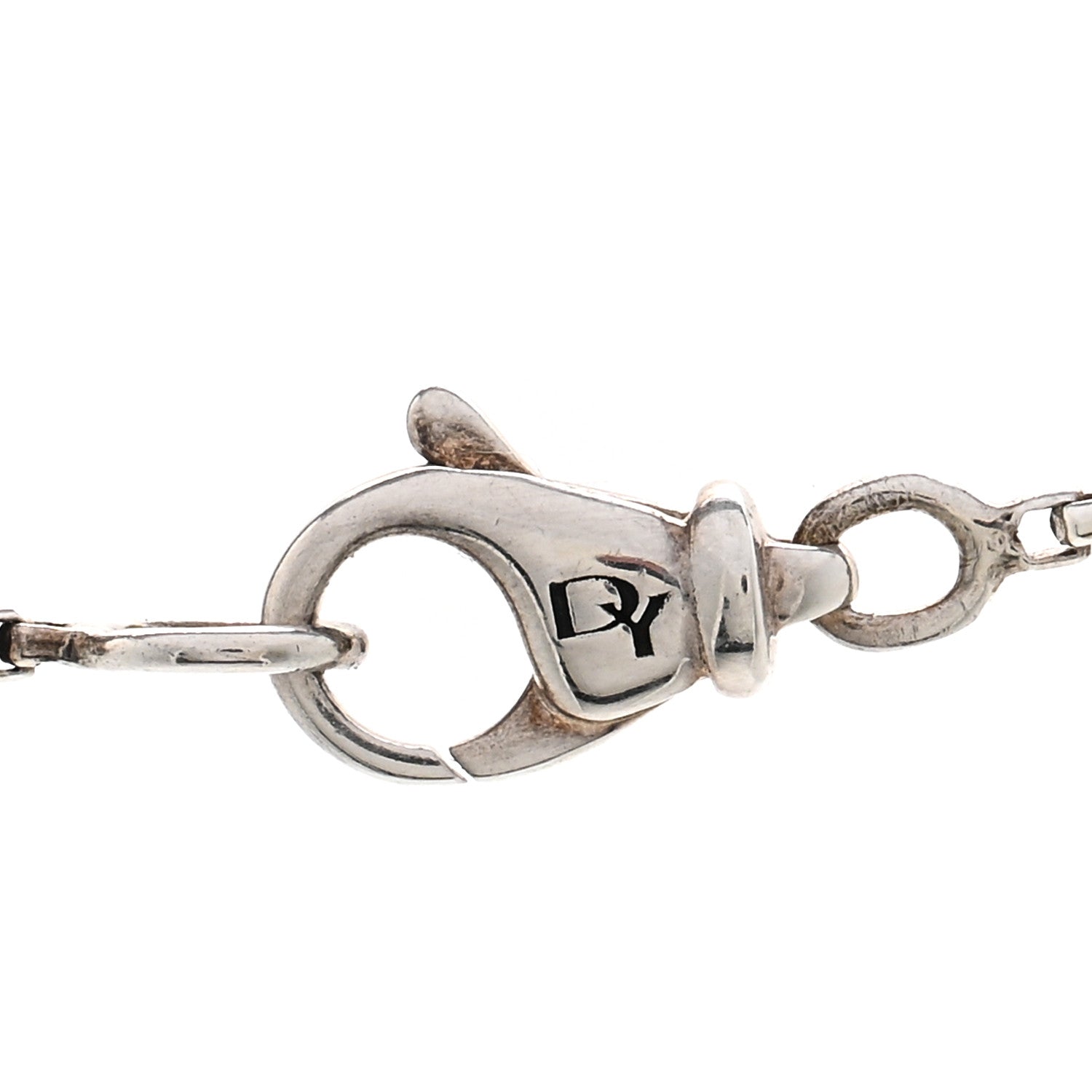 David Yurman Sterling Silver Diamond Prasiolite 9mm Petite Chatelaine Pendant Necklace 4 of 4