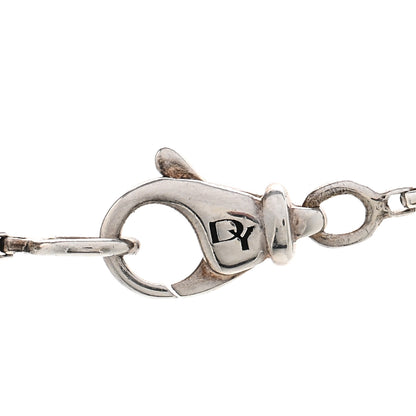 David Yurman Sterling Silver Diamond Prasiolite 9mm Petite Chatelaine Pendant Necklace 4 of 4