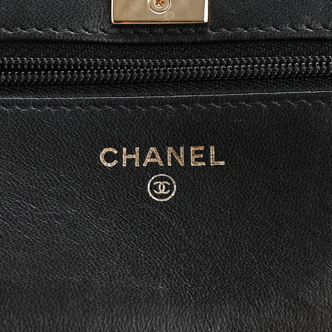 Chanel Lambskin Quilted Trendy CC Wallet On Chain WOC Black 6 of 16