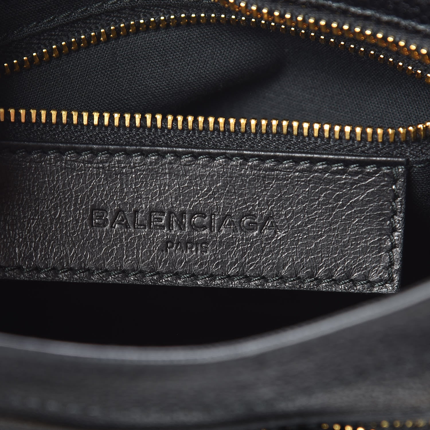Balenciaga Chevre Gold Metallic Edge Hardware Mini City Black 8 of 9