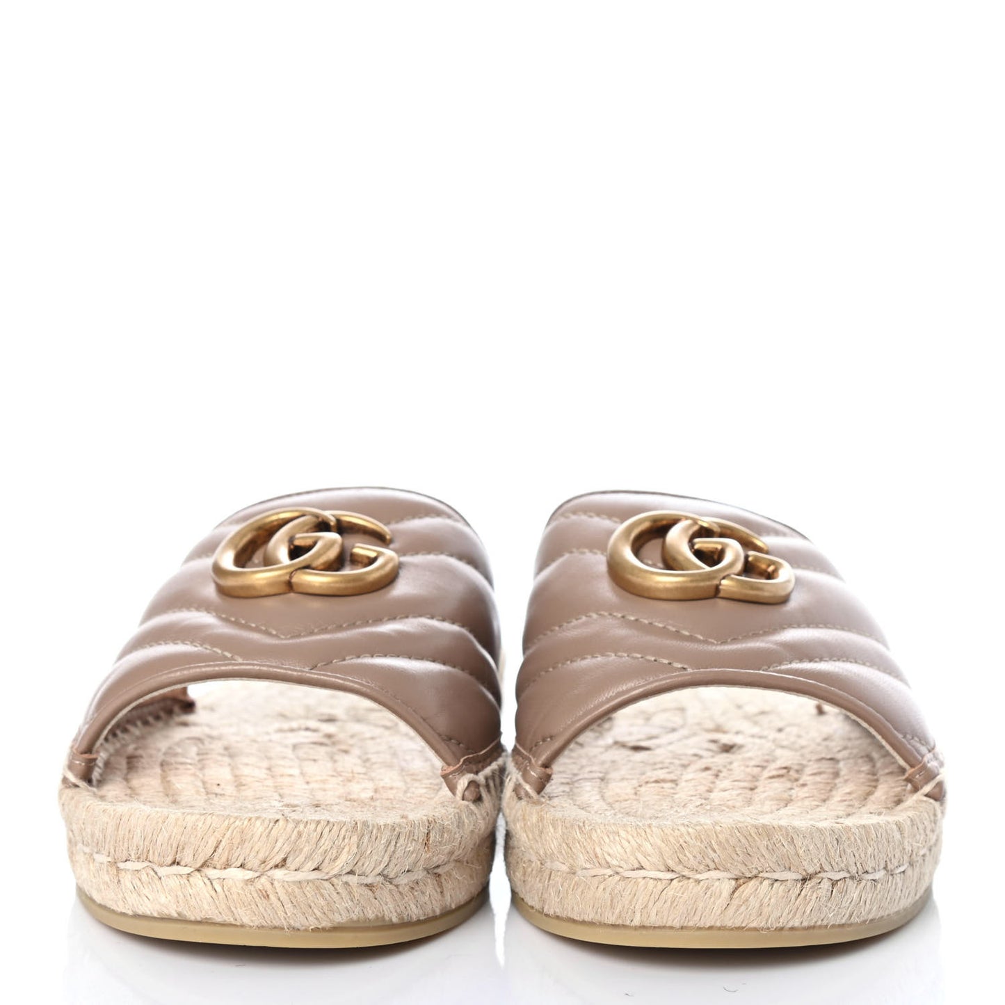 Nappa Matelasse GG Marmont Espadrille Slide Sandals 36 Porcelain Rose
