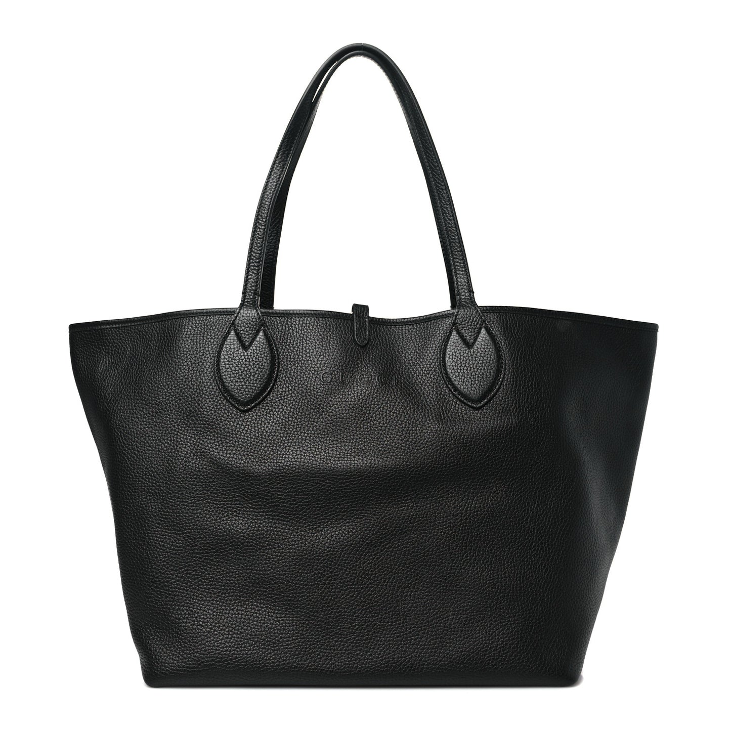 Grained Calfskin Monogram Large Totissima Reversible Tote Black