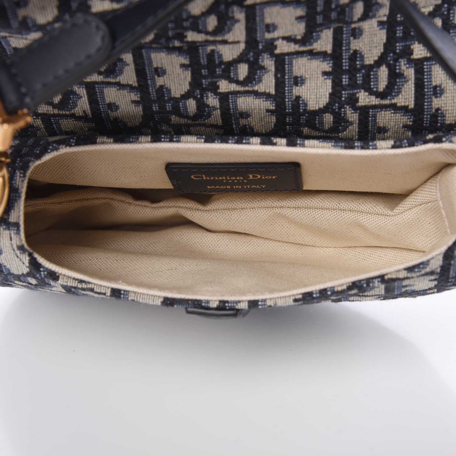 Christian Dior Oblique Mini Saddle Bag Blue 5 of 8