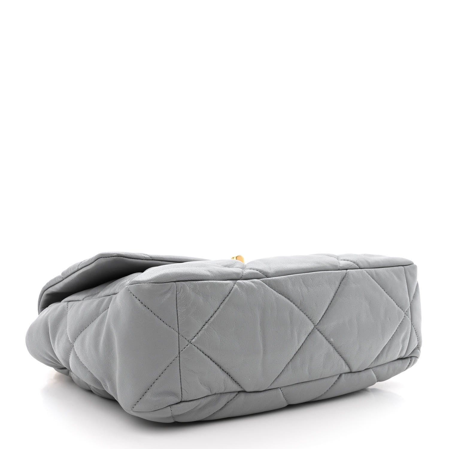 Chanel Lambskin Quilted Large Chanel 19 Flap Grey 4 of 12