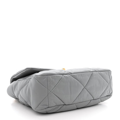 Chanel Lambskin Quilted Large Chanel 19 Flap Grey 4 of 12