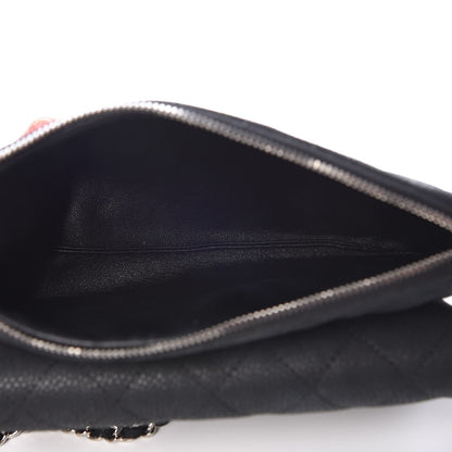 Chanel Iridescent Caviar Quilted Daily Zip Crossbody Bag Black 5 of 9