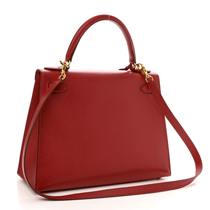 Hermes Courchevel Kelly Sellier 28 Rouge Vif 3 of 14
