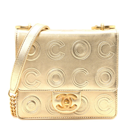 Chanel Metallic Calfskin Cocallover Square Flap Gold 1 of 10