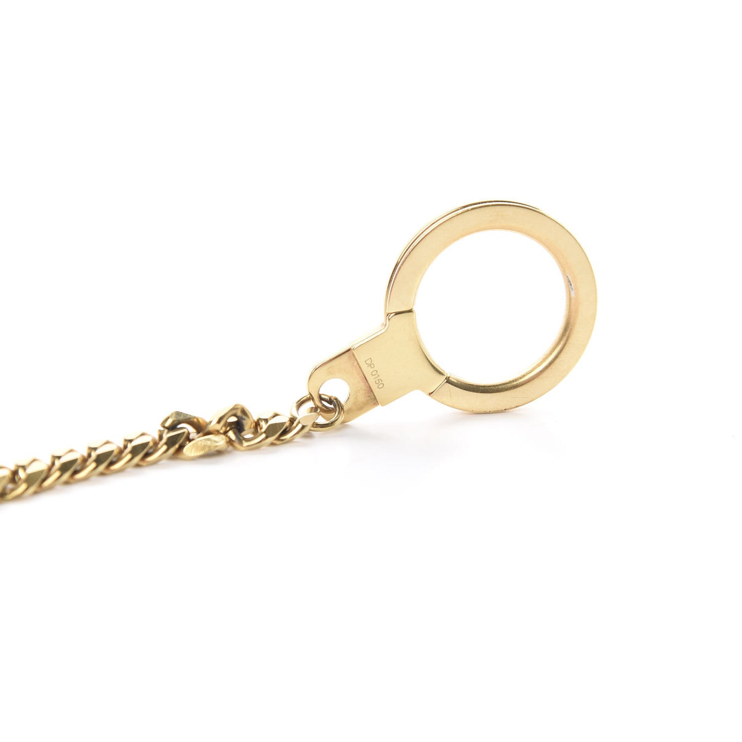 Metal Pochette Extender Key Ring Chain Gold