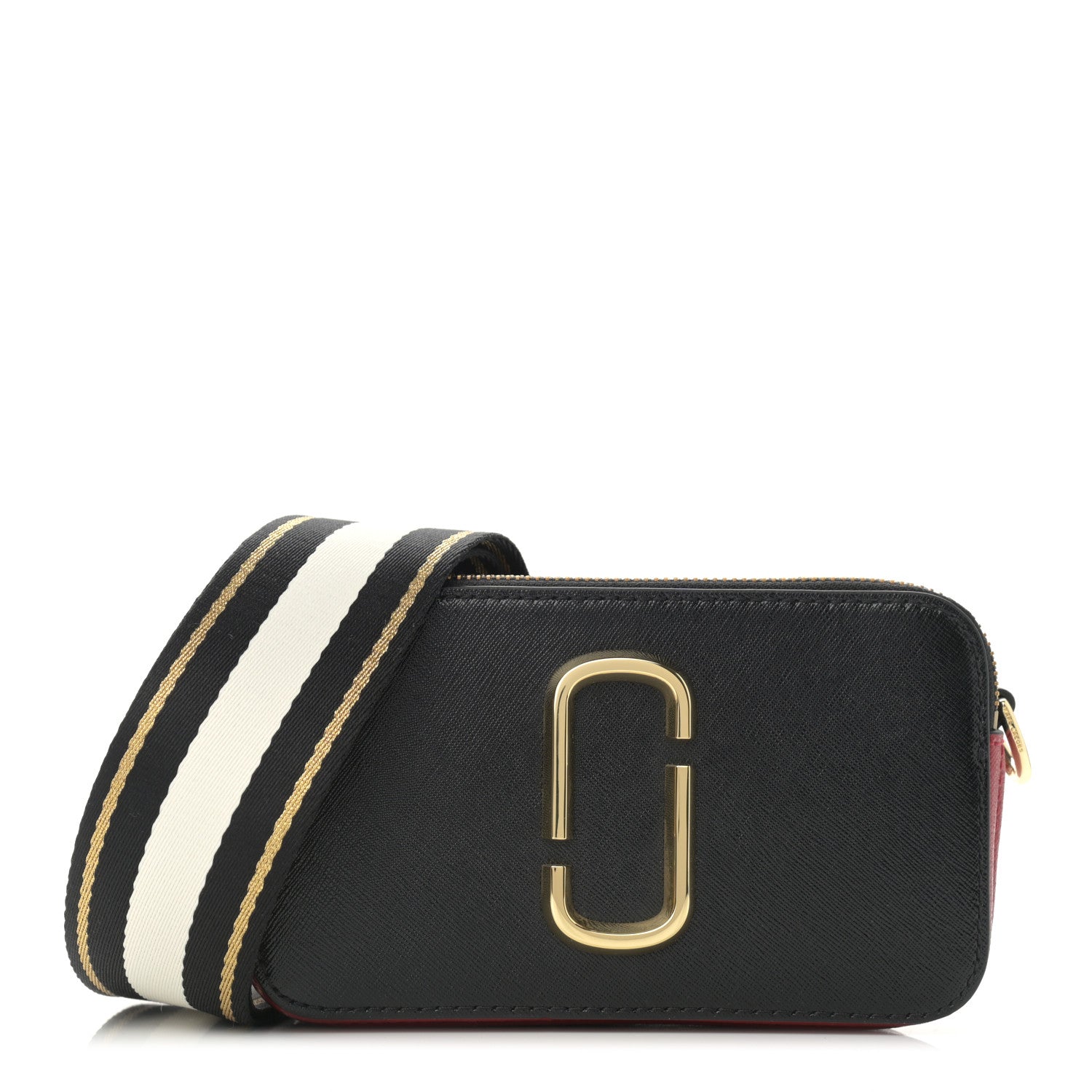 Marc Jacobs Saffiano Snapshot Camera Bag Black Multi 1 of 12