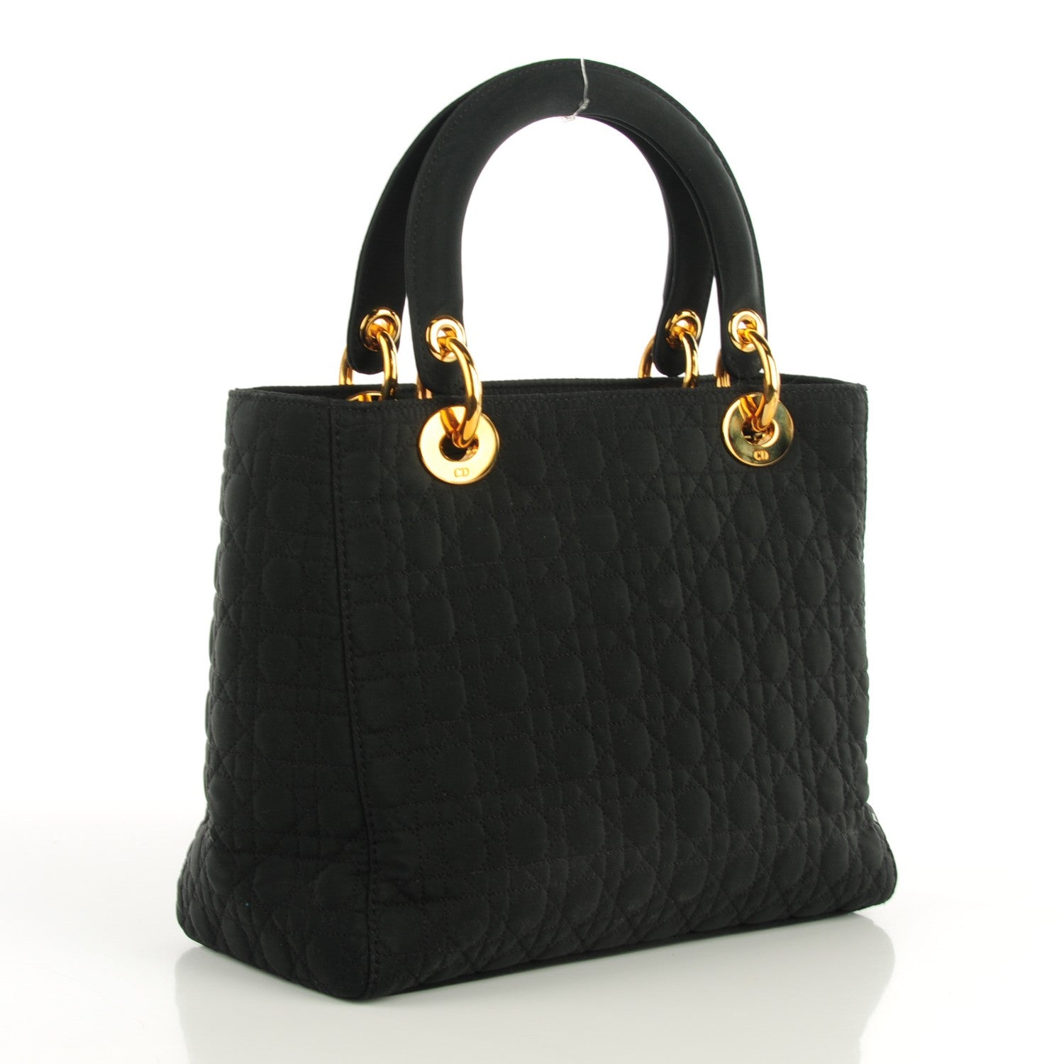 Christian Dior Nylon Cannage Medium Lady Dior Black 3 of 7