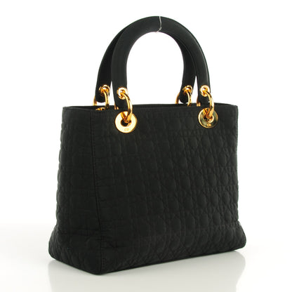 Christian Dior Nylon Cannage Medium Lady Dior Black 3 of 7