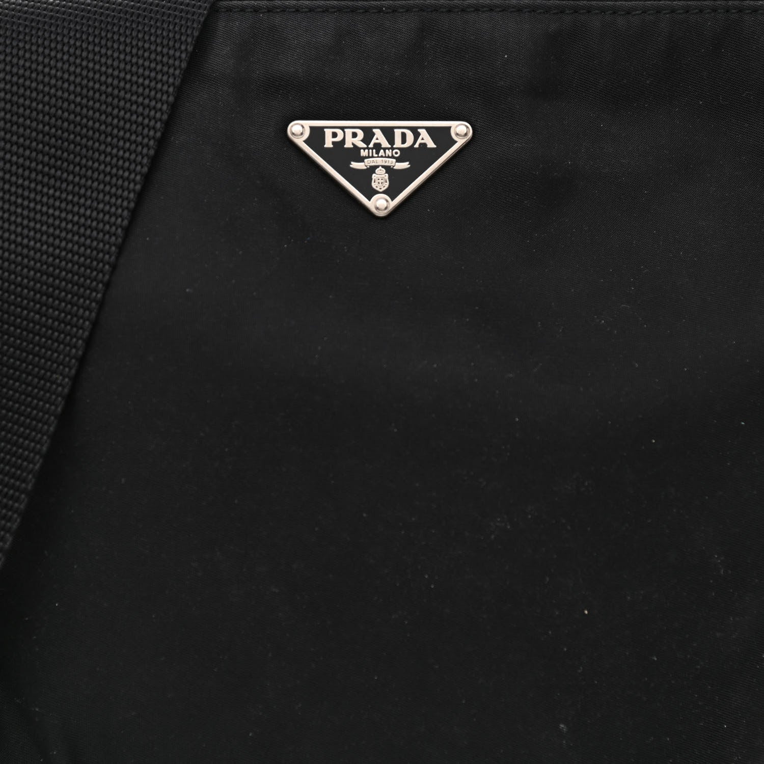 Prada Tessuto Nylon Calfskin Flat Messenger Bag Black 7 of 12