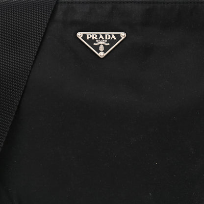Prada Tessuto Nylon Calfskin Flat Messenger Bag Black 7 of 12