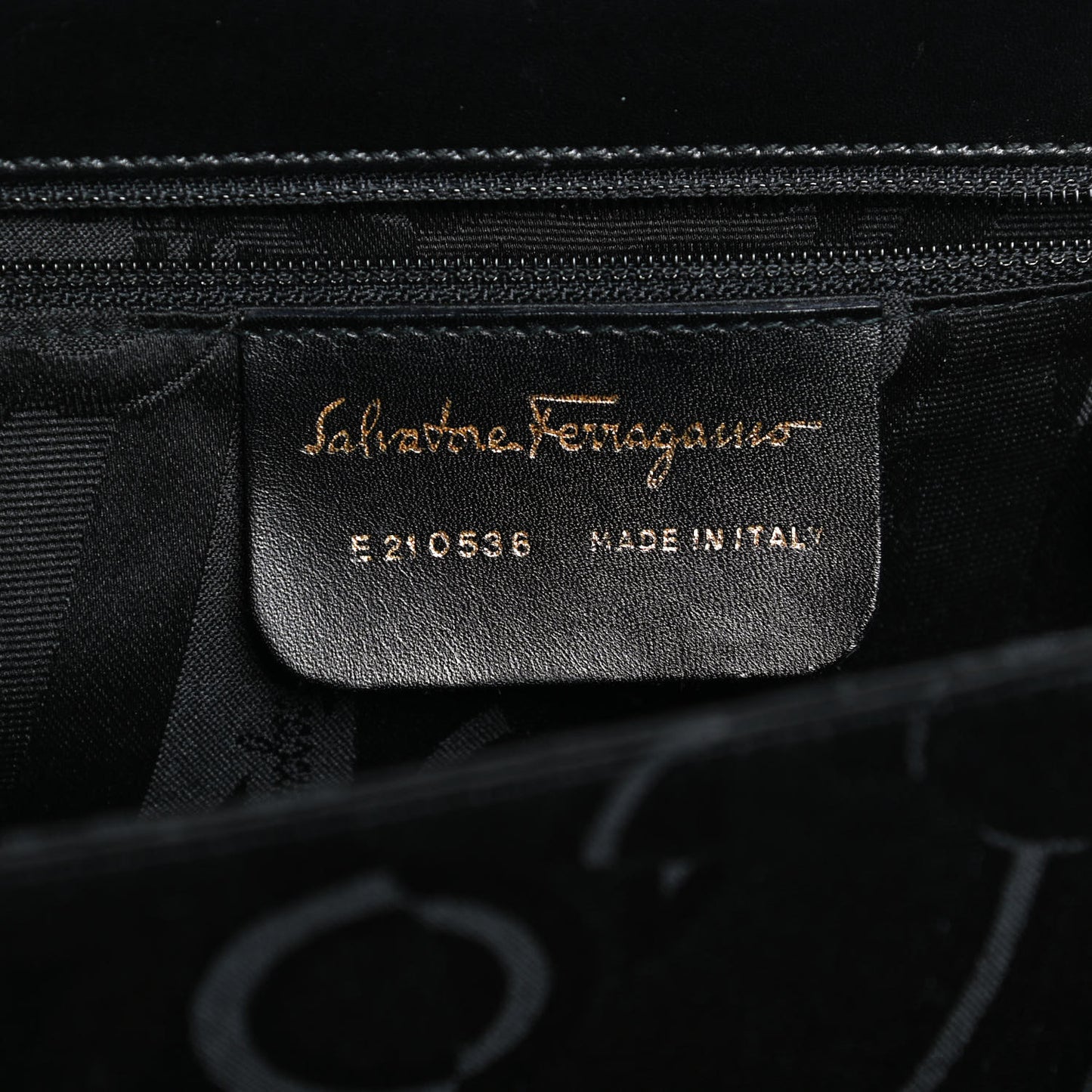 Calfskin Gancini 2-Way Top Handle Bag Black