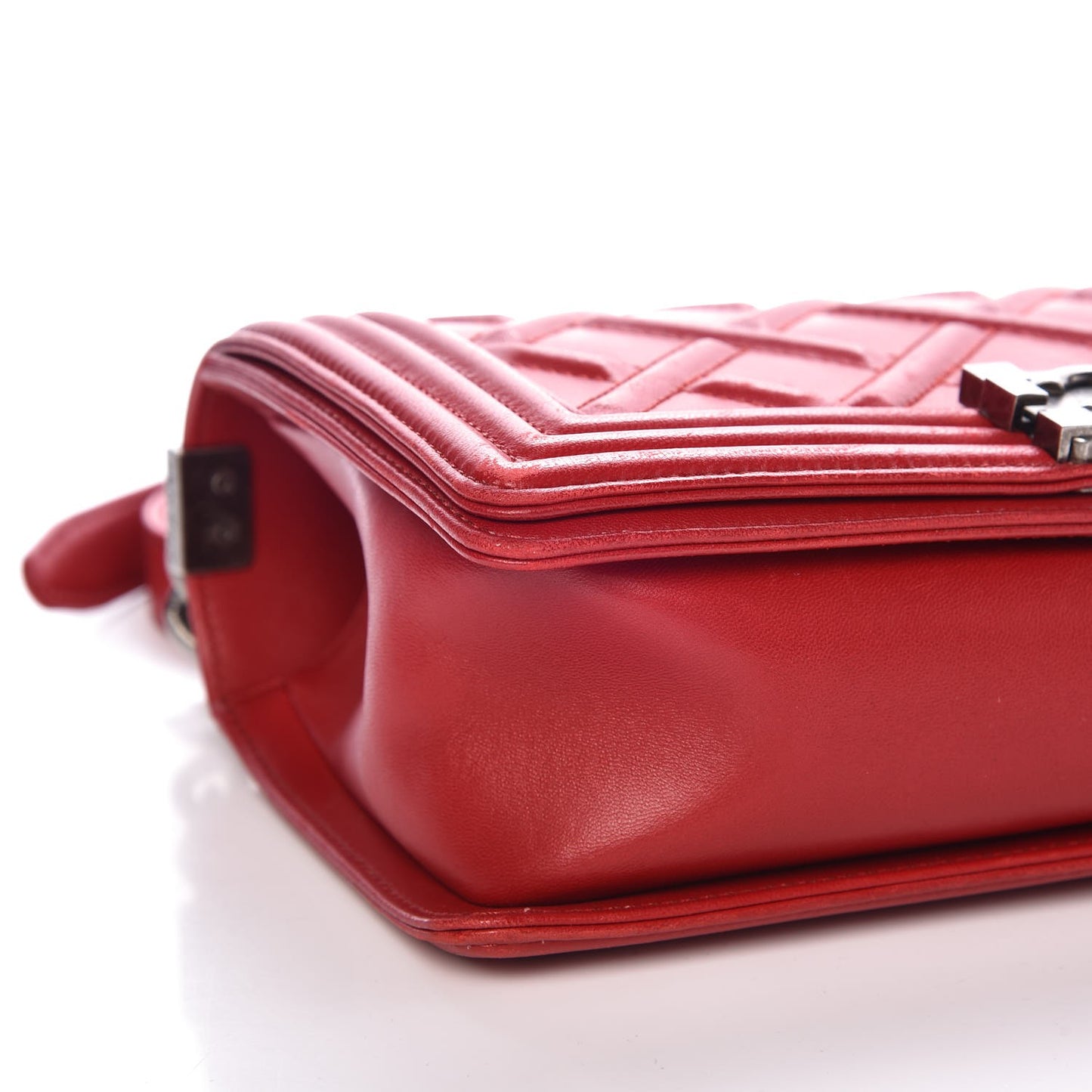 Lambskin Medium Boy Flap Red