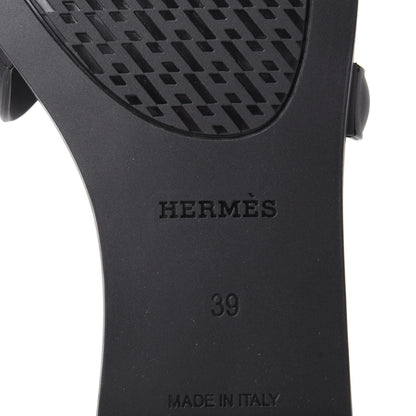 Hermes Rubber Aloha Sandals 39 Black 8 of 10