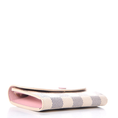 Louis Vuitton Damier Azur Rosalie Coin Purse Rose Ballerine 4 of 8