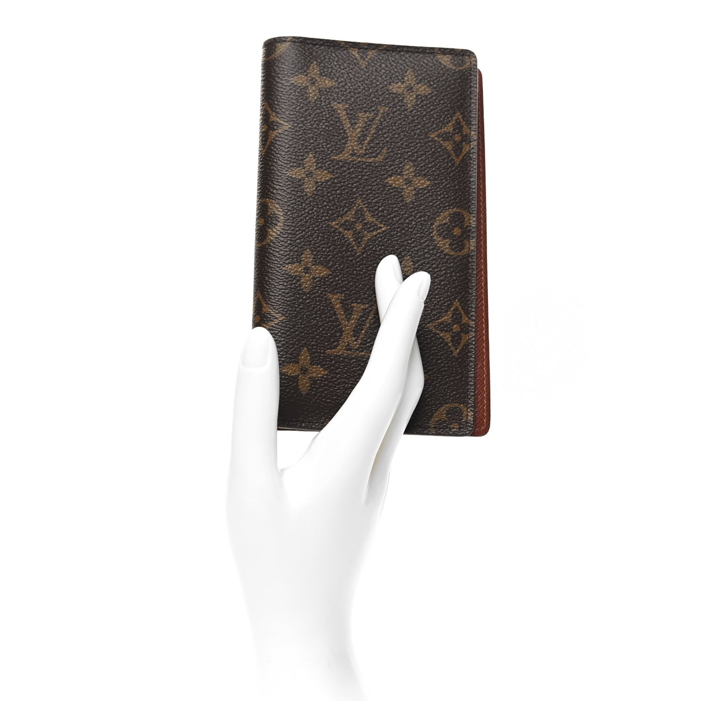 Monogram Simple Checkbook Holder Wallet Cover