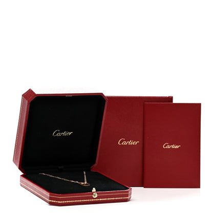Cartier 18K Pink Gold 2 Diamond LOVE Necklace 4 of 4