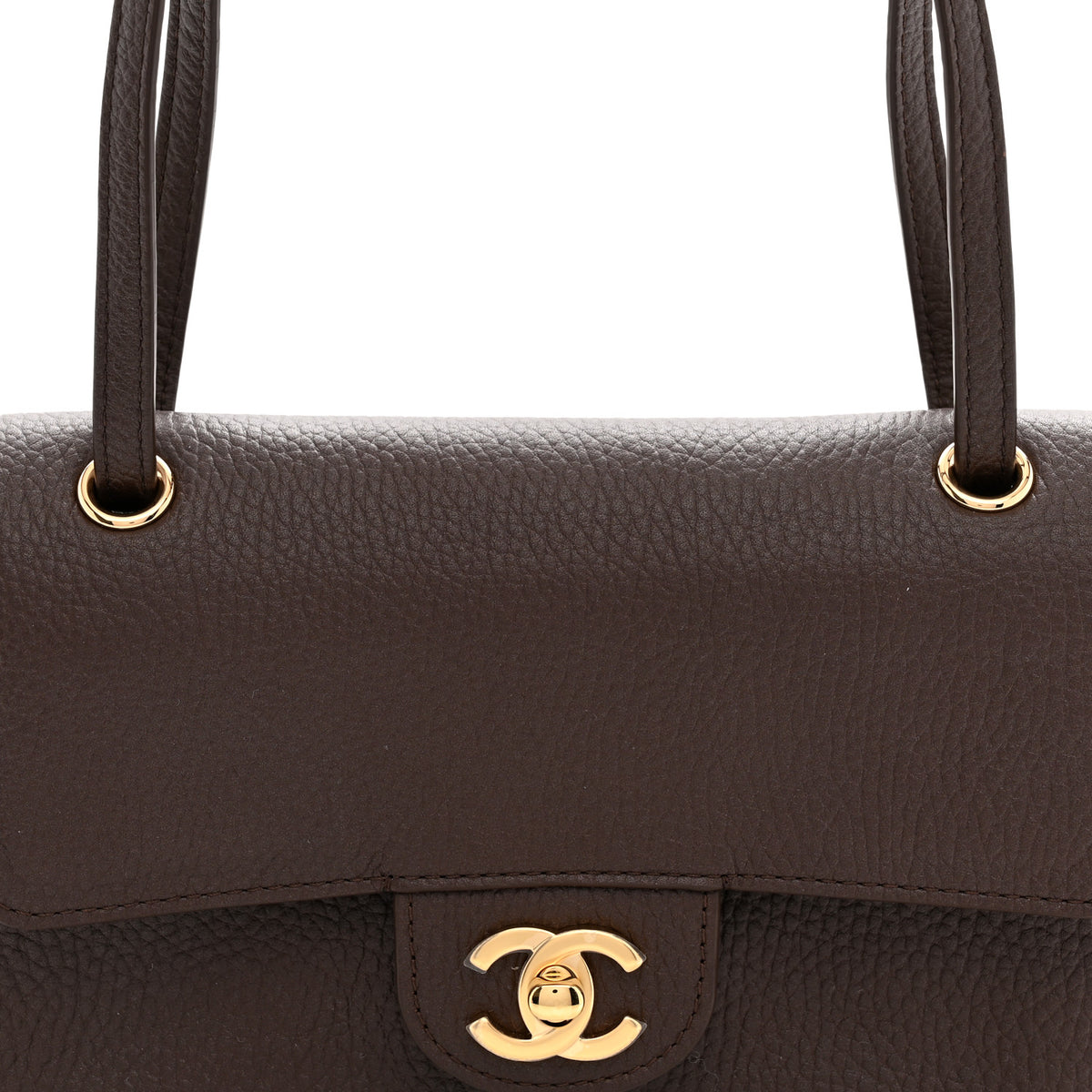Chanel Grained Calfskin Mini Souplissimo Maxi Flap Dark Brown 8 of 11