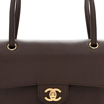 Chanel Grained Calfskin Mini Souplissimo Maxi Flap Dark Brown 8 of 11